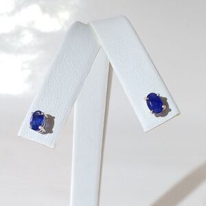 Natural Blue Sapphire Earrings 1.2 cttw